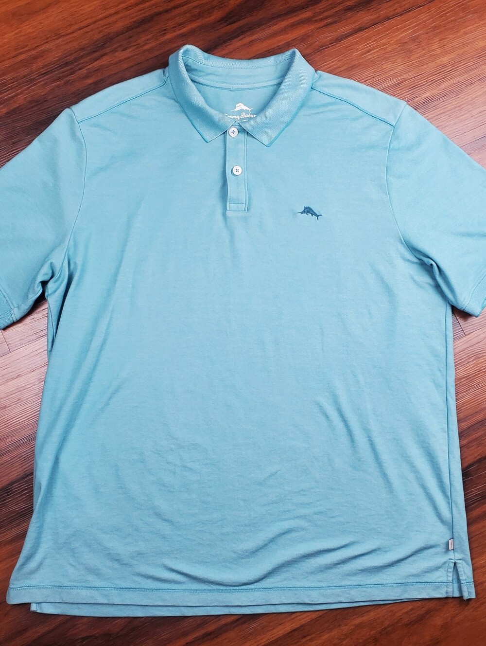 Tommy Bahama Men's Teal Blue Supima Cotton Polo Shirt